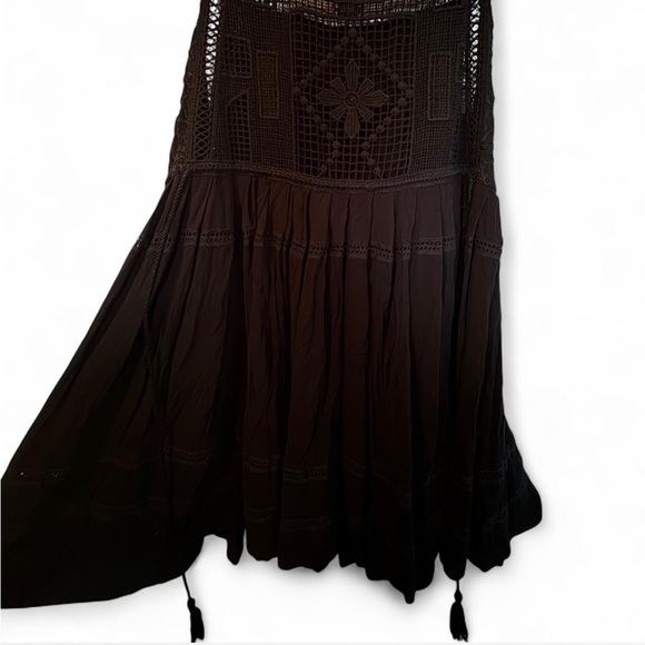 Free People Black Pleated Backless Sundress - Picture 5 of 8